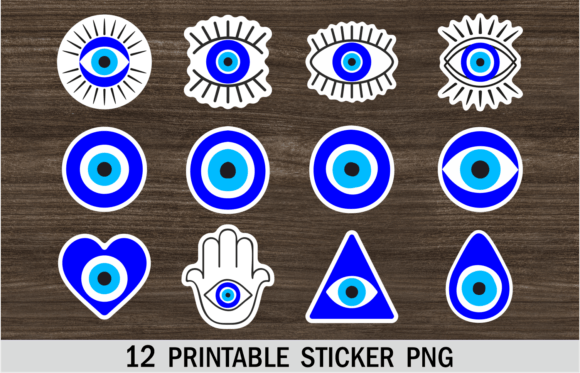 Download Evil Eye Stickers Png Printable Sticker - Printable Collection