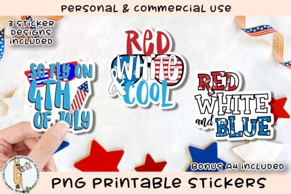 Download 4th of July PNG Printable Stickers - Printable Collection