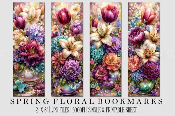 Download Spring Flowers Printable Bookmarks S1 - Printable Collection