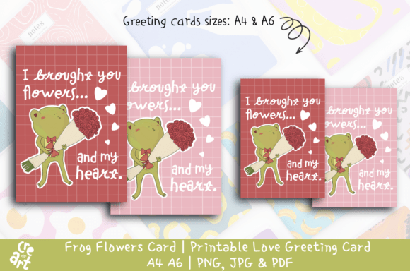 Download Frog Flowers Card | Printable PNG &amp; JPG - Printable Collection
