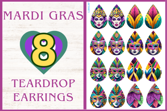 Download Mardi Gras Teardrop PNG Printable - Printable Collection