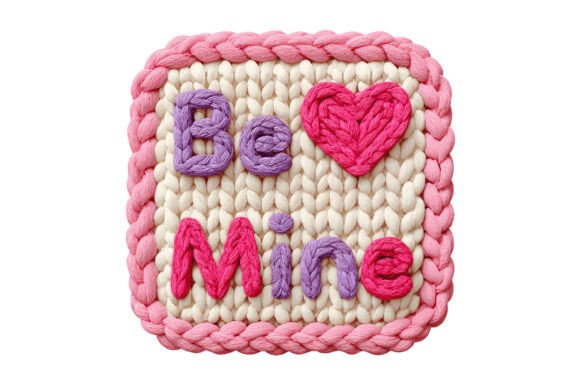 Download Be Mine Knitted Heart PNG - Premium Resources