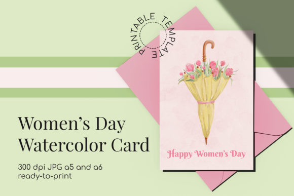 Download Women's Day Watercolor Printable Card - Printable Collection