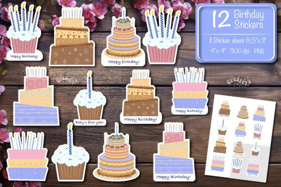 Download Birthday Stickers Png Printable Sticker - Printable Collection
