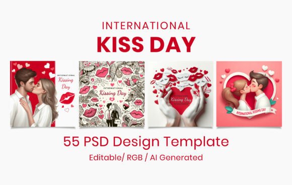 Download Kissing Day PSD Banner Designs - Kiss Collection