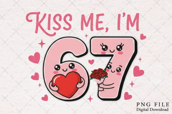 Download 67 Valentine's Day Png Kiss Me I’m 6 7 - Kiss Collection